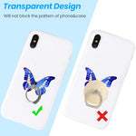HASTHIP® Metal Phone Ring Grip, Desk Phone Support,360 ° Rotatable Folding Phone Ring Grip, Strong Adhesive Clear Round Acrylic Backing Phone Ring for Phone Case