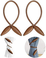 Hasthip Curtain Tiebacks with Alloy Clip for Home Decor 58cm Length | Coffee Brown Polyester Pack of 2