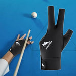 HASTHIP® 1Pcs Snooker Pool Billiard Glove, Left Hand Billiard Glove, Single Hand Professional Snooker Glove, Breathable Snooker Glove, 3 Fingers Anti-Slip Patch Design with Adjustable Wrist Strap