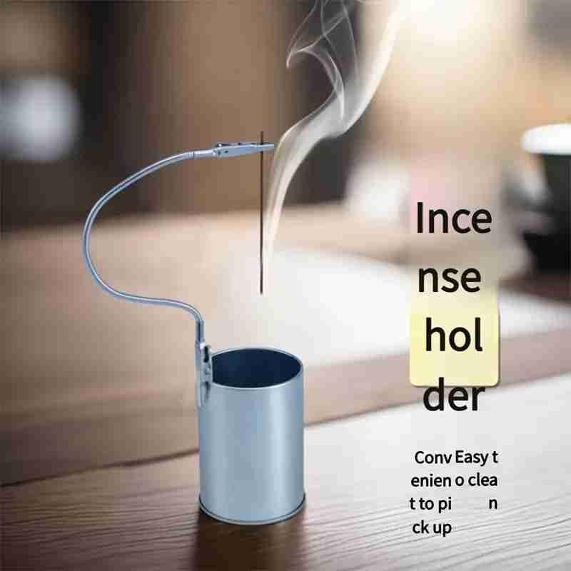 HASTHIP Incense Sticks Holder for Home Use with Dual Ended Clips and 28 cm Tray | Stainless Steel 2pcs Set