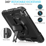 HASTHIP® Cover Case for iPad 10th Gen Rugged Silicone Case Cover with Back Bracket & Hand Strap 360 Degree Rotatable Kickstand Bracket Design Protective Case for iPad 10th Gen