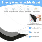 HASTHIP® 4 PCS Magnetic Whiteboard Sheets for Fridge 12x8 inch with 6 Dry Erase Markers & Eraser, Reusable Magnet Board for Refrigerator, Notes, Schedule & Kids Drawing