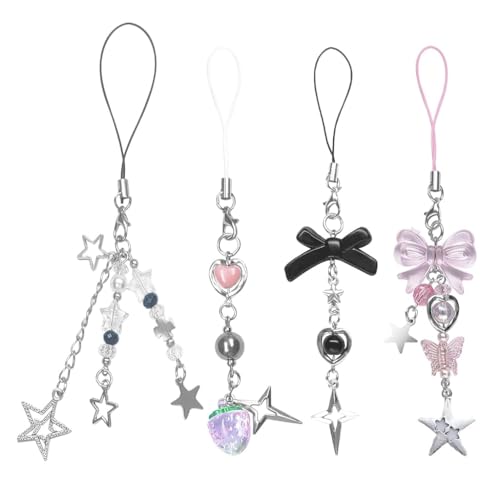 HASTHIP® 4 colgantes bonitos para teléfono de niñas, estilo kawaii