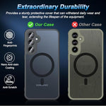 HASTHIP® Phone Case for Samsung Galaxy S23 FE Fashion Slim Phone Cover Support Magnetic Wireless Charging Anti-Scratch Protective Case Shockproof Matte Phone Covers for Galaxy S23 FE Black
