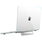 HASTHIP Laptop Case for MacBook Pro 14.2 inch with Folding Riser Stand and Transparent PC Design