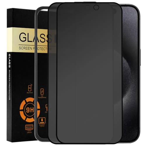 HASTHIP® Privacy Screen Protector Matte Tempered Glass Screen Protector for iPhone 15 Pro Max 6.7'' HD Anti-glare Screen Protector for iPhone 15 Pro Max 2Pcs