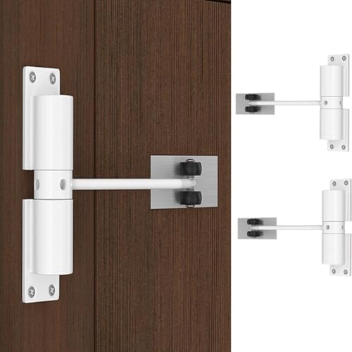 HASTHIP® 2pcs Door Closer Zinc Alloy Automatic Safety Spring Doors Closer, Adjustable Closing Doors Hinge, Quiet Locks for Wooden/Metal/Security Door, Weight Up to 25 Kgs (Black)