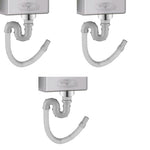 HASTHIP Kitchen Sink Drain Pipe Kit for Home Use with 3.35–4.33 in Flange and P Trap