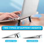 HASTHIP® Soporte Portátil Plegable 8.6'', Diseño Ultrafino 0.5mm, Riser Ajustable 5cm/8cm, Autoadhesivo sin Huellas, Base Antideslizante con Disipación de Calor para Oficina, Hogar y Viaje