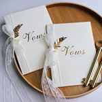 HASTHIP® Greeting Card for Love,2Pcs Gold Foil Elegant Wedding Vow Cards with 2Pcs Key Pens,Love Cards Best Wishes Card For Weddings And More Note Congratulations Keepsake for Brides Grooms.