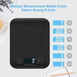HASTHIP® LCD Kitchen Scale 10kg/1g Precision Digital Scale with Measuring Bowl & Stainless Steel Tray, USB Rechargeable, Clear Backlit Display, Switchable Units, Ideal for Baking & Cooking