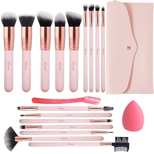 HASTHIP® Makeup Brush Set Professional 16PCS with Storage Pouch