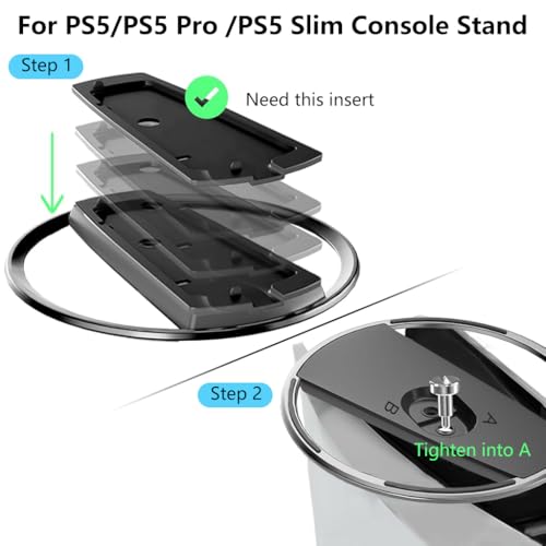 HASTHIP® HONCAM PS5 Slim Stand,Vertical Stand and Cooling Base for PlayStation 5/PS5 Slim/PS5 Pro Console Accessories,Non-Slip Mount with Heat Dissipation Stable Holder Compatible with PS5 Consoles