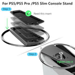 HASTHIP® HONCAM PS5 Slim Stand,Vertical Stand and Cooling Base for PlayStation 5/PS5 Slim/PS5 Pro Console Accessories,Non-Slip Mount with Heat Dissipation Stable Holder Compatible with PS5 Consoles