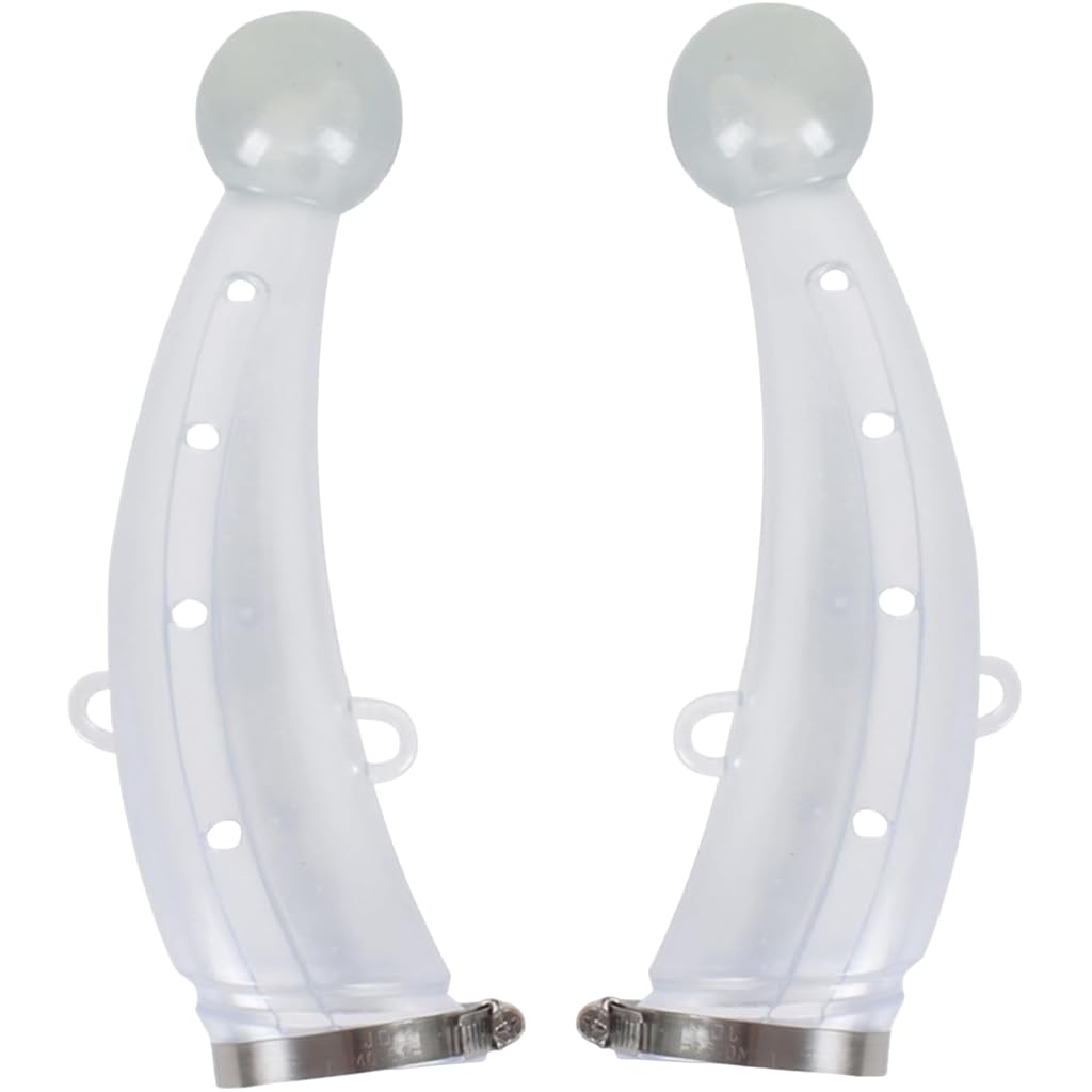 HASTHIP Cow Horn Protector with Adjustable Metal Fastener 2.1 x 9 in Silicone Pair | Anti Fight Guard for Cattle