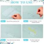 HASTHIP® 10Pcs Acrylic Table Sign Holders with Bases Tabletop Sign Holders Clear Sign Holders Party Event WeddingSupplies Stores Price Tag Holders Table Number Holder, 5.9x2.36inches