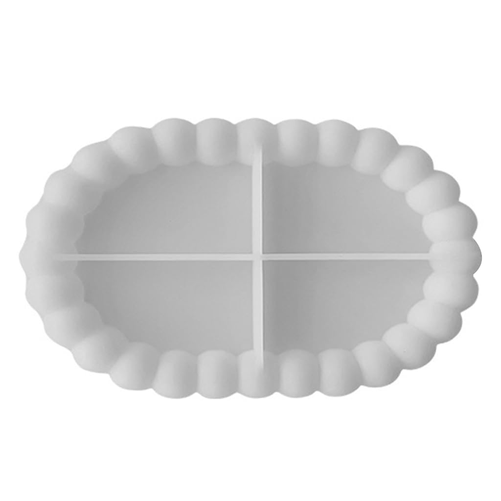 HASTHIP® Jewelry Tray Molds Silicone Resin Moulds Multishaped Jewelry Dish Molds Silicone for Epoxy Resin Casting Tray-White