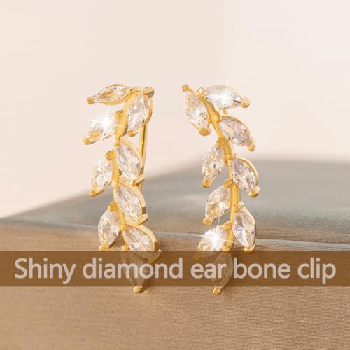 HASTHIP® Ear Cuffs sin Perforación, Pendientes Clip-On Modernos y Cómodos para Mujer y Niña, Joyería Versátil de Alta Calidad, Idea de Regalo Elegante