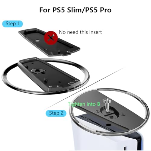 HASTHIP® HONCAM PS5 Slim Stand,Vertical Stand and Cooling Base for PlayStation 5/PS5 Slim/PS5 Pro Console Accessories,Non-Slip Mount with Heat Dissipation Stable Holder Compatible with PS5 Consoles