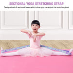 HASTHIP® Yoga Belt for All People, 8 Loops Stretching Strap with Printed Positions, Multi-Purpose Elastic Resistance Band for Yoga, 85*4 Cm, Fitness, Rehabilitation, Ankle Joint & Ligament Training