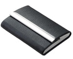 HASTHIP® Premium Leather Business Card Holder,Personalized Custom Card Case,RFID Blocking Business Name Wallet for Men & Women Slim Office Organizer Professional Black Holder for Desk & Gifting