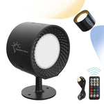 HASTHIP® Dual Head RGB LED Wall Lights for Home, 360° Rotatable Magnetic Rechargeable Lamp with Remote, 5 Brightness Levels, Metal Modern Light for Bedroom, Study, Closet