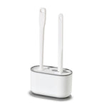 HASTHIP Toilet Brush Kit for Bathroom Cleaning with 3 in 1 Design and Non Abrasive TPR Bristles