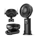HASTHIP® USB Handheld Fan Mini Desk Fan Neck Fan with Detachable Neck Strap 3 in 1 Variable USB Cordless 5000mAh Portable Pocket Cooling Fan for Travel, Hiking, Office