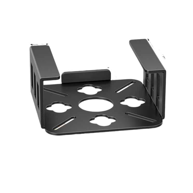 HASTHIP® Mac mini M4 Stand,Adjustable Aluminum Desktop Stand Holder for Mac mini,Universal Computer Riser Compatible with M2/M1 Space-Saving Monitor with Cable Management for Office & Home