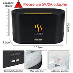 HASTHIP® 180ML Ultrasonic Essential Oil Air Humidifier for Bedroom, Cool Mist Flame Night Light, Portable Car and Desktop Humidifier