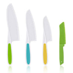 HASTHIP Kids Bread Cutter Set for Montessori Learning with 4 Child Safe Serrated Tools | Food Grade PP