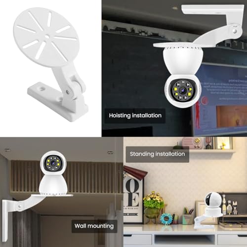 HASTHIP® Cctv Camera Wall & Ceiling Mounting Bracket, Strong Adhesive Direct Sticking Drill Free, For Indoor & Outdoor Use, Security CameraBracketUniversal Camera Mount Camera Holder