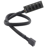 HASTHIP® Pwm Fan Hub,Splitter Adapter Sleeved,15.7 Inch Pc Cpu Cooling 4Pin/3Pin Fan Power Extension