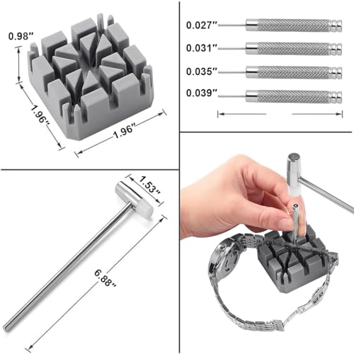 HASTHIP® Watch Repair Kit 24 in 1 Watch Repair Kit for Wrist