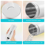 HASTHIP® Electric Kettle 0.4 Litre 300W Portable Water Bottle Hot Tea Mug Multipurpose Food Grade Fast Boil Auto Shut Off Travel LCD Smart Temperature Display 3PCS