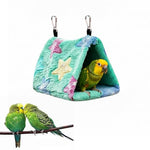 HASTHIP® Warm Plush Bird Nest, Hanging Hammock Bed for Parakeet, Budgie, Cockatiel, Lovebird, Winter Snle Hut, Soft Cozy House Cage Accessory for Small Parrots and Birds
