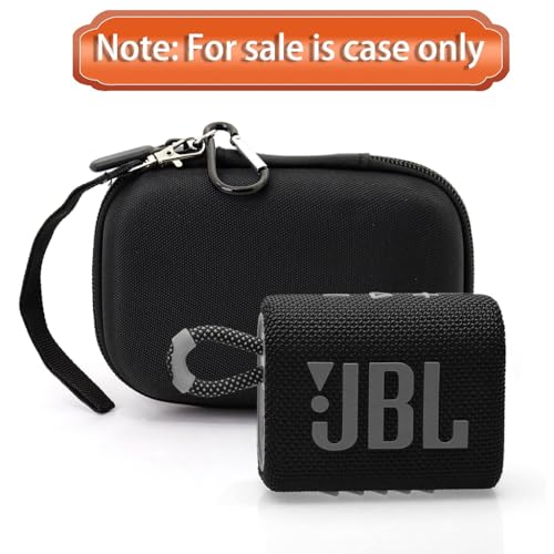HASTHIP® YourBrand Hard Carrying Case for JBL Go 4/Go 3 Speaker,Waterproof EVA Travel Protective Storage Bag with Hand Strap & Accessory Pocket,Shockproof Anti-Scratch Cover for JBL Go 4/Go 3