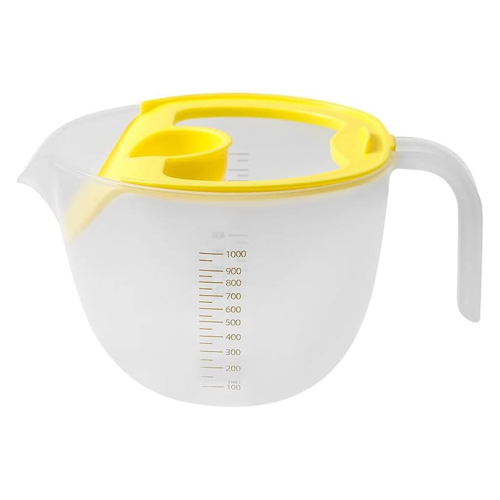 HASTHIP® 3-in-1 Egg White Magic Separator–Dishwasher Safe, with Measuring Marks,Large Capacity Kitchen Tool for Baking/Cooking-Yellow