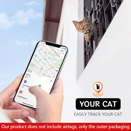 HASTHIP® Black Cat Collar, Cat Collar with Silicone Airtag