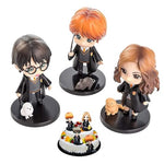 HASTHIP® 3Pcs 3.7 inches Cartoon Figures Desk Decoration Harry, Hermione & Ron Collectible Figures Desk Decor