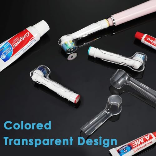 HASTHIP® 4PCS Toothbrush Head Covers Compatible with Oral B iO & Pro1000, Replacement Electric Toothbrush Protective Caps for Travel and Home, Case Only