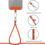 HASTHIP® Phone Neck Strap and Wrist Strap Adjustable Nylon Phone Sling Strap with Attachment Insert Quick Release Phone Strap Phone Shoulder Strap Universal Phone Strap Lanyard, Orange