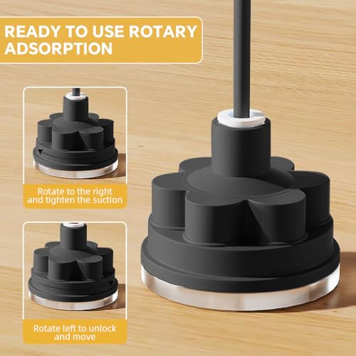 HASTHIP® Interactive Cat Toy Feather Teasing Toy, Flexible Teasing Wand Suction Cup Feathered Floor Teasing Wand Black Feather Teasing Toy