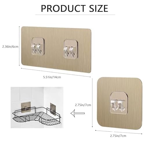 HASTHIP® Sticker Hooks for Walls - Strong Self Adhesive Magic Sticker Transparant Wall Hook Strong Bathroom and Kitchen Hanging Racks Stickers (x 7 cm,14 x 6 cm,6 Each)