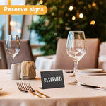 HASTHIP® 12Pcs Reuseable Price Display Stands 4" x 3" Chalkboard Stand for Displaying Price, Dish Name, with White Marker & Wipe Cloth, Versatile Samll Display Stand for Buffet Party, Bakery