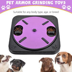 HASTHIP® Dog Slow Feeder Bowl, 3-in-1 Pet Feeding Toy with Rotating Nail Grinder Disc & Cat Scratch Pad, Portion Control Feeder for Healthy Digestion and Preventing Choking