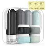HASTHIP® 8Pcs Travel Bottles 90ml /40ml Silicone Toiletries Bottles Face Cream Jars Bottle Leakingproof Refillable