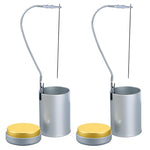 HASTHIP Incense Sticks Holder for Home Use with Dual Ended Clips and 28 cm Tray | Stainless Steel 2pcs Set
