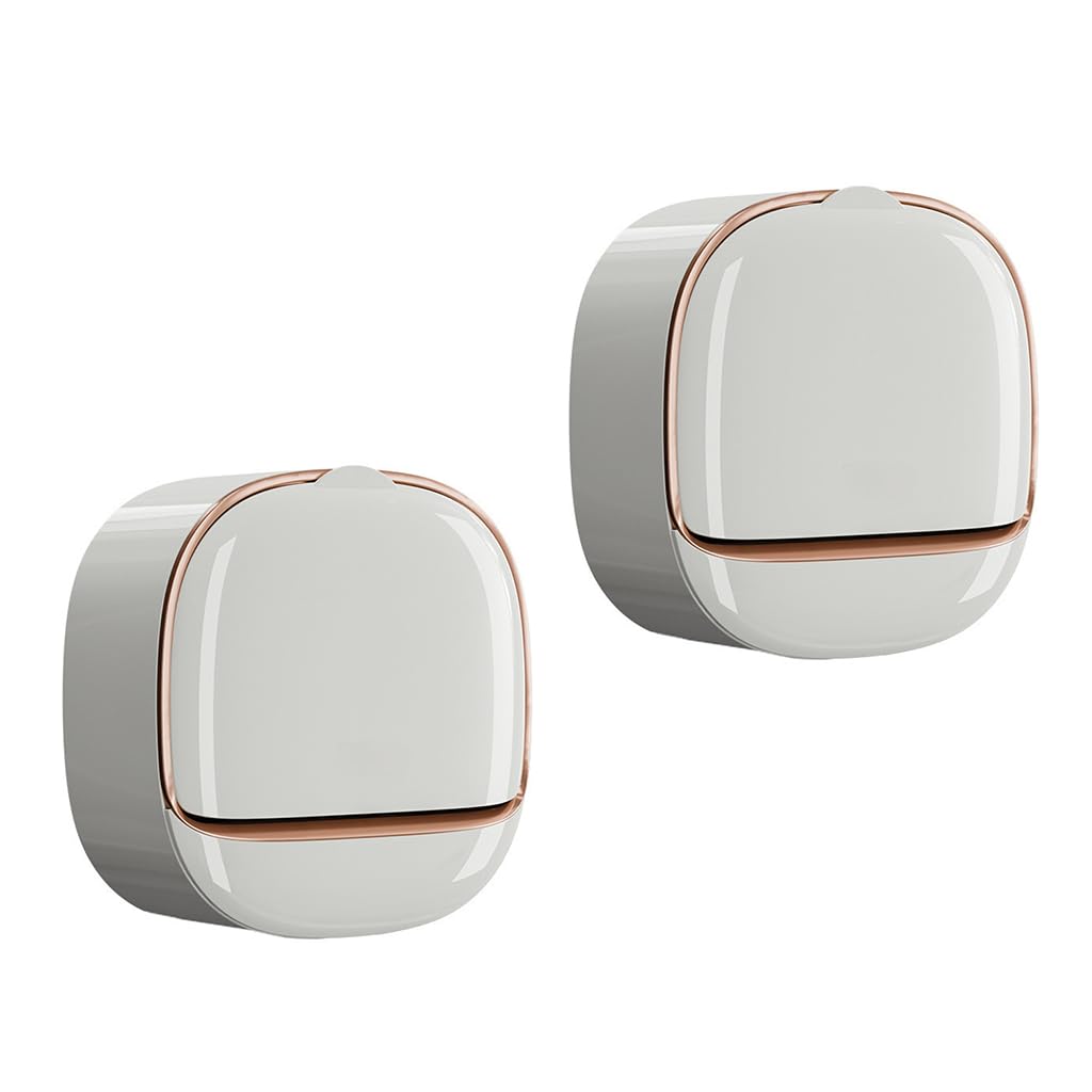 HASTHIP Soap Holder for Bathroom and Kitchen with Flip-Up Cover and 12x5x11.5cm PP Tray | Wall Mounted Space-Saving Design