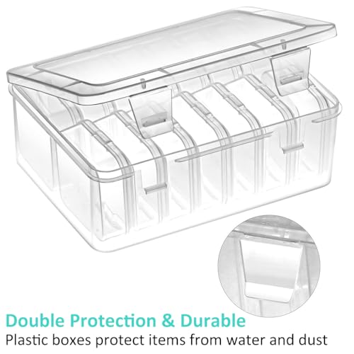 HASTHIP® 15 Pcs Transparent Jewelry Organizer Box Set Plastic Storage Cases for Earrings Ear Studs Rings Necklace Multi Purpose Small Storage Case for DIY Crafting Beading Diamond Painting X3